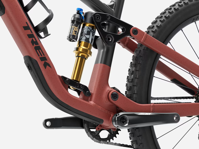 TREK Fuel EX 9 XT Gen 7 Full Suspension Mountain Bike in Matte Sedona Red and Pennyflake Splatter-1
