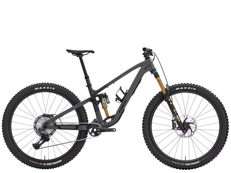 TREK Fuel EX 9 XT Di2 Gen 7 Full Suspension Mountain Bike in Lithium Grey and Trek Black Splatter