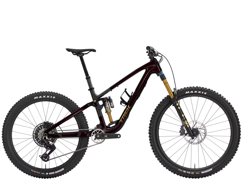 TREK Fuel MX 9.8 Eagle 90 Gen 7 Full Suspension Mountain Bike in Gloss Dark Carmine and Matte Trek Black