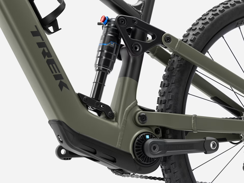 TREK Fuel+ EX 5 Gen 2 580Wh Electric Full Suspension Mountain Bike in Matte Olive Grey and Trek Black-1
