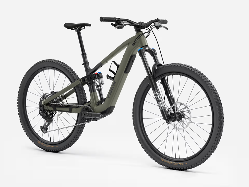 TREK Fuel+ EX 8 Gen 2 580Wh Electric Full Suspension Mountain Bike in Matte Olive Grey and Trek Black-3