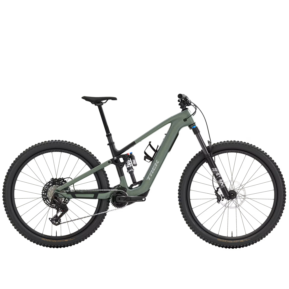 Team Cycles Trek TREK Fuel+ EX 9.7 Gen 2 580Wh Electric Full Suspension Mountain Bike in Lichen Green and Keswick Green Splatter | Interest FREE Finance & Online Refund Policy.