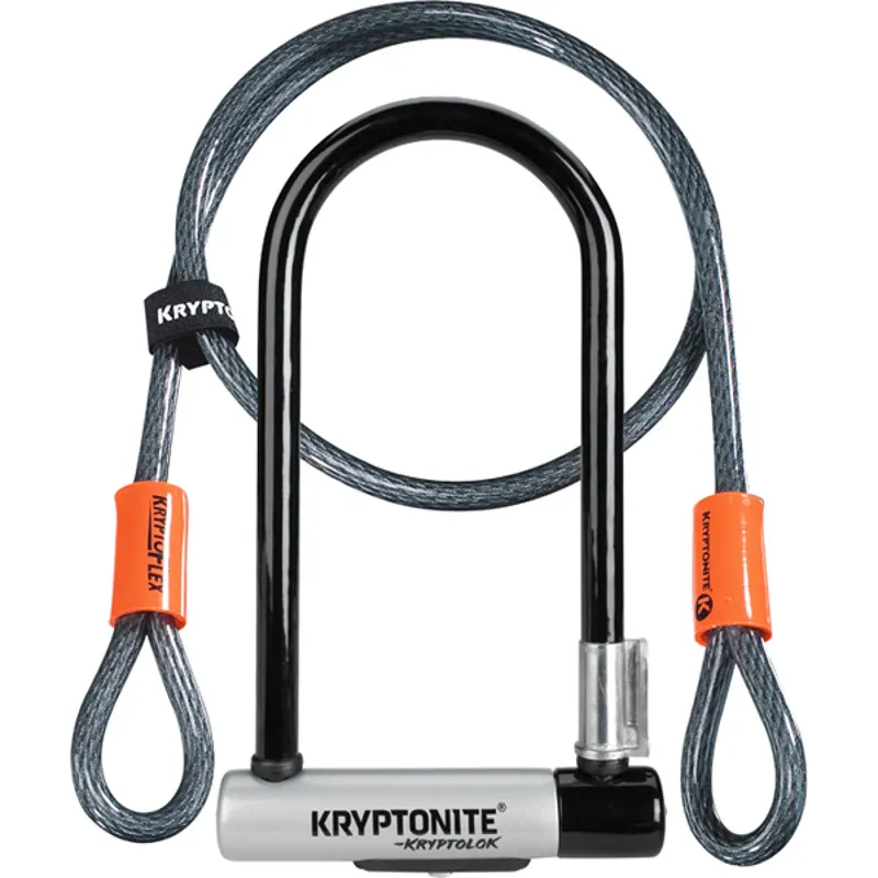 LOCK Kryptolok STD/Flex Twinpack Black/Silver standard with 4 ft kryptoflex