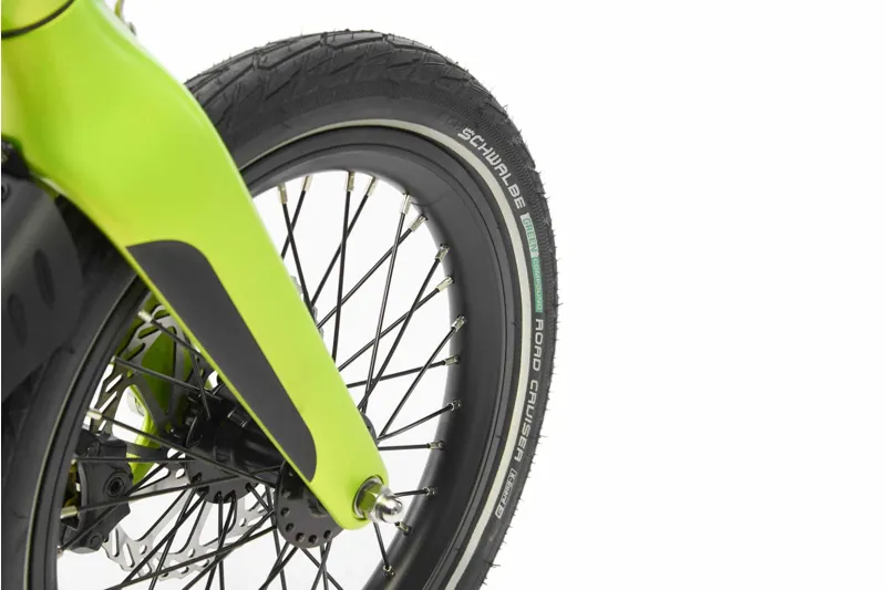 MiRiDER One 252Wh Folding Electric Bike in Acid Green-4