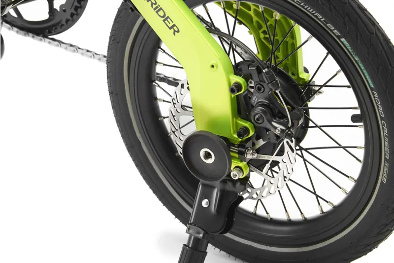 MiRiDER One 252Wh Folding Electric Bike in Acid Green-6