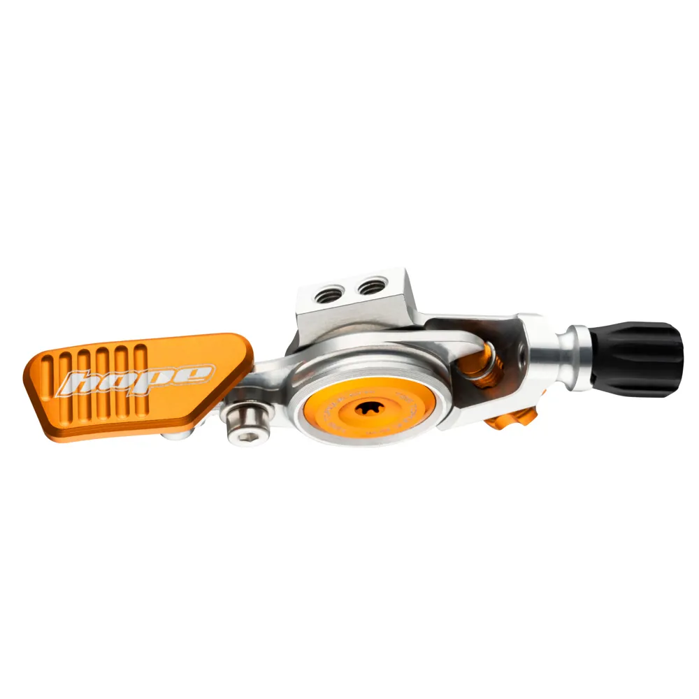 Team Cycles Hope Dropper Post Lever in Silver and Orange | Interest FREE Finance & Online Refund Policy.