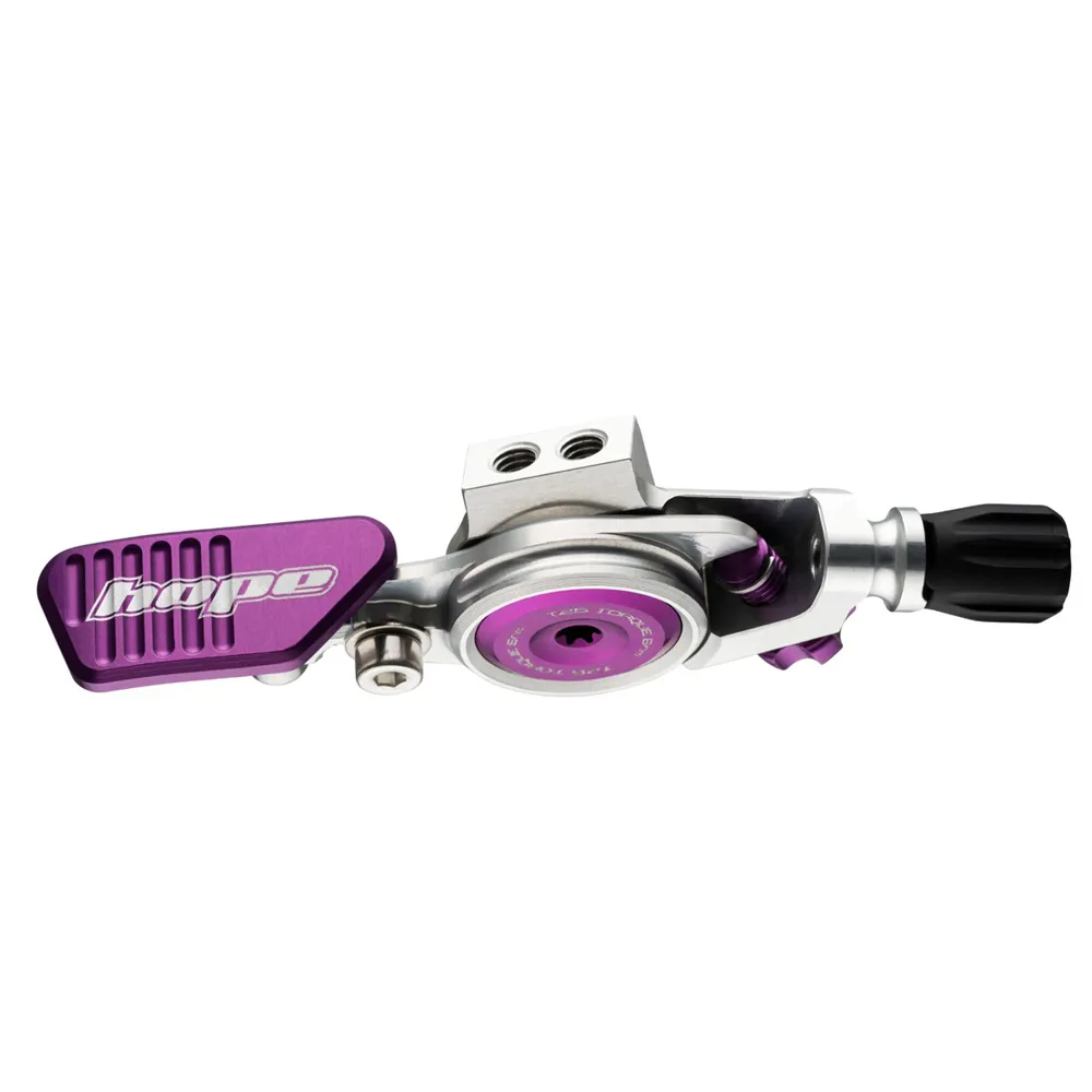 Team Cycles Hope Dropper Post Lever in Silver and Purple | Interest FREE Finance & Online Refund Policy.