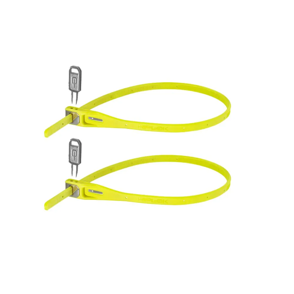 Hiplok Unisex Green Z-Lok Armoured Reuseable Tie In Lime - Twin Pack