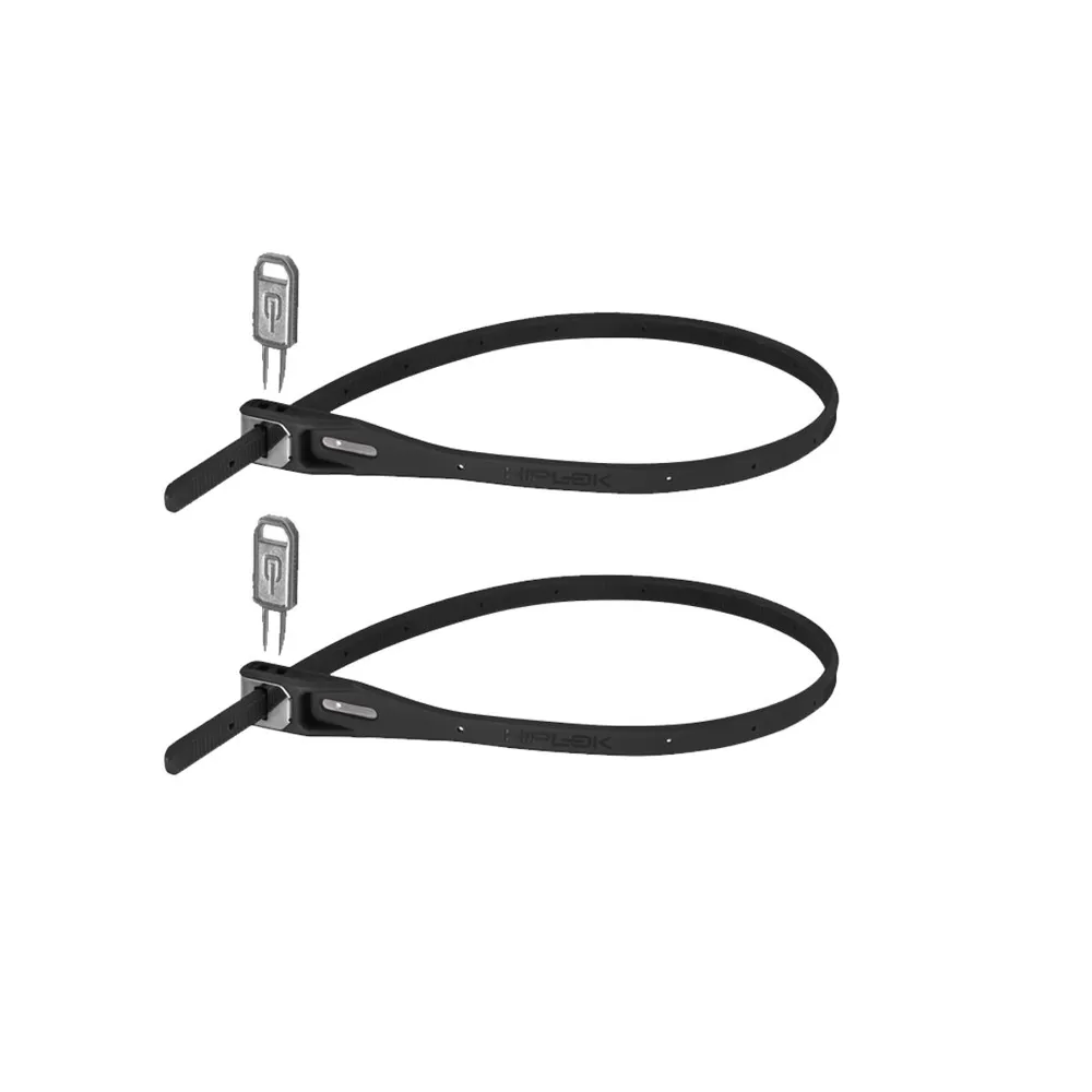 Hiplok Unisex Black Z-Lok Armoured Reuseable Tie In - Twin Pack