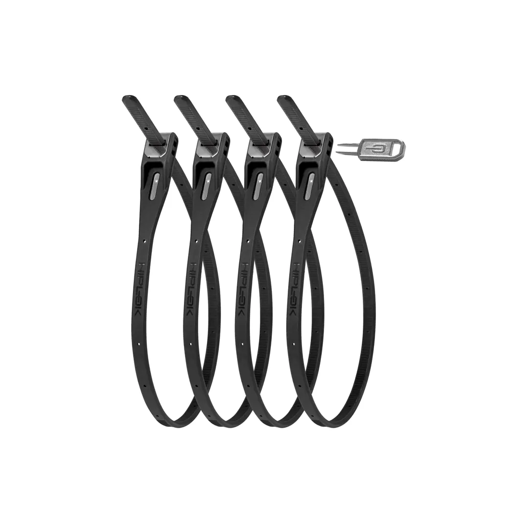 Hiplok Unisex Black Z-Lok Armoured Reuseable Tie In - Pack Of 4
