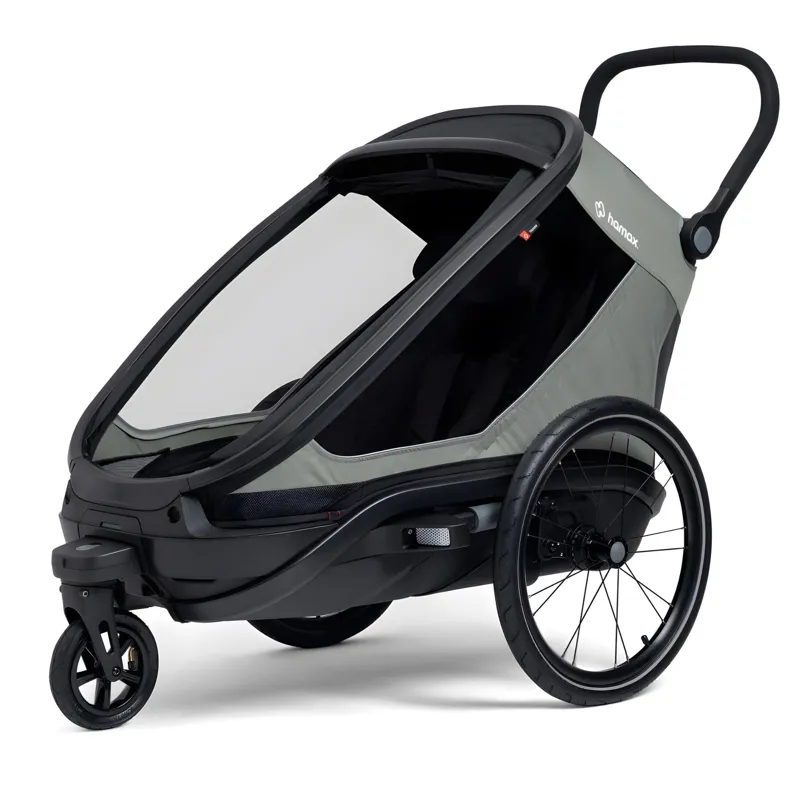 Hamax Outback Next Single Bicycle Trailer in Green-1