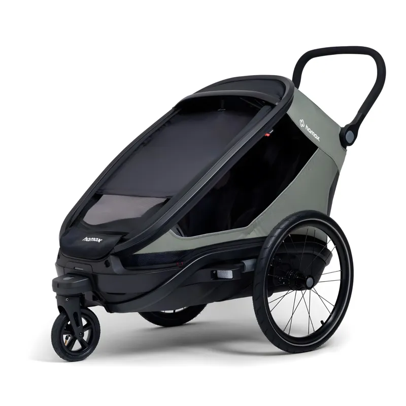 Hamax Outback Next Single Bicycle Trailer in Green-3