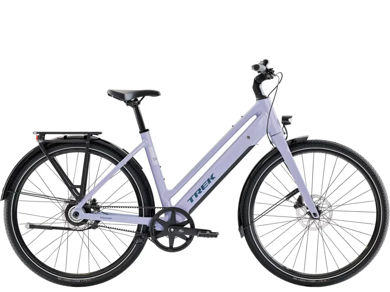 TREK Inbound+ 2 B LS 360Wh Electric Hybrid Bike in Lavender Haze