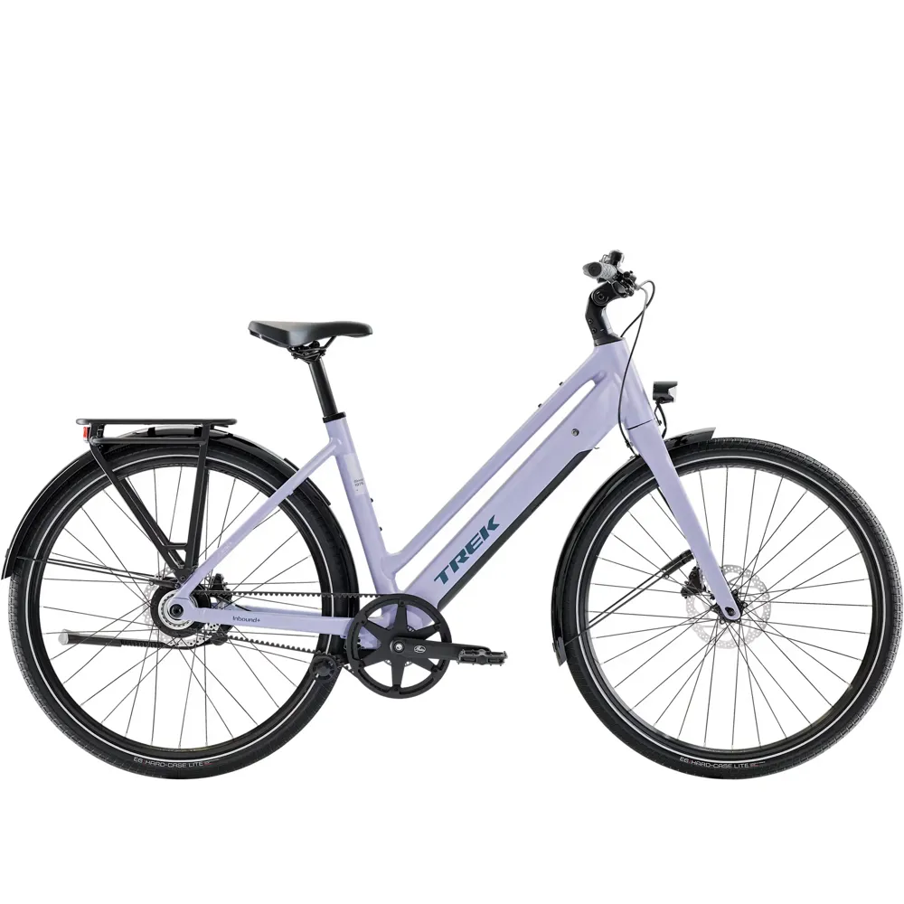 Team Cycles Trek TREK Inbound+ 2 B LS 360Wh Electric Hybrid Bike in Lavender Haze | Interest FREE Finance & Online Refund Policy.