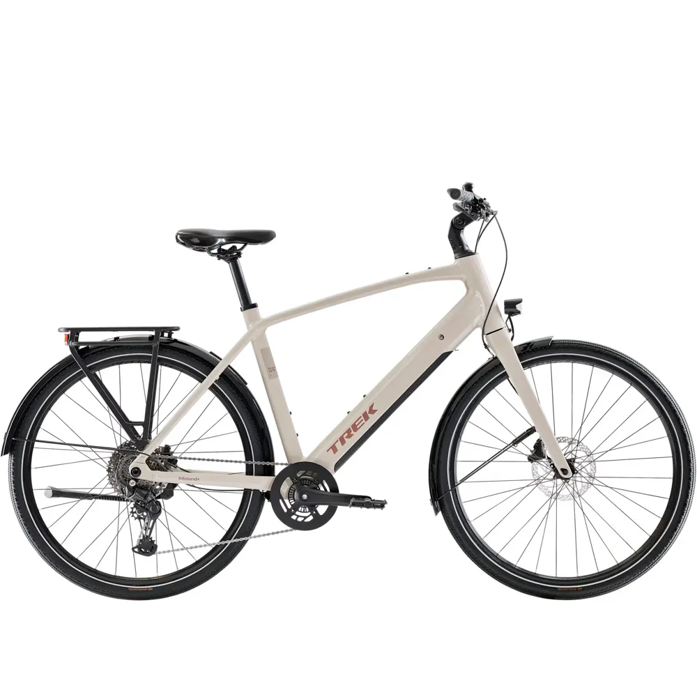 Team Cycles Trek TREK Inbound+ 2 R10 600Wh Electric Hybrid Bike in Buff Beige | Interest FREE Finance & Online Refund Policy.