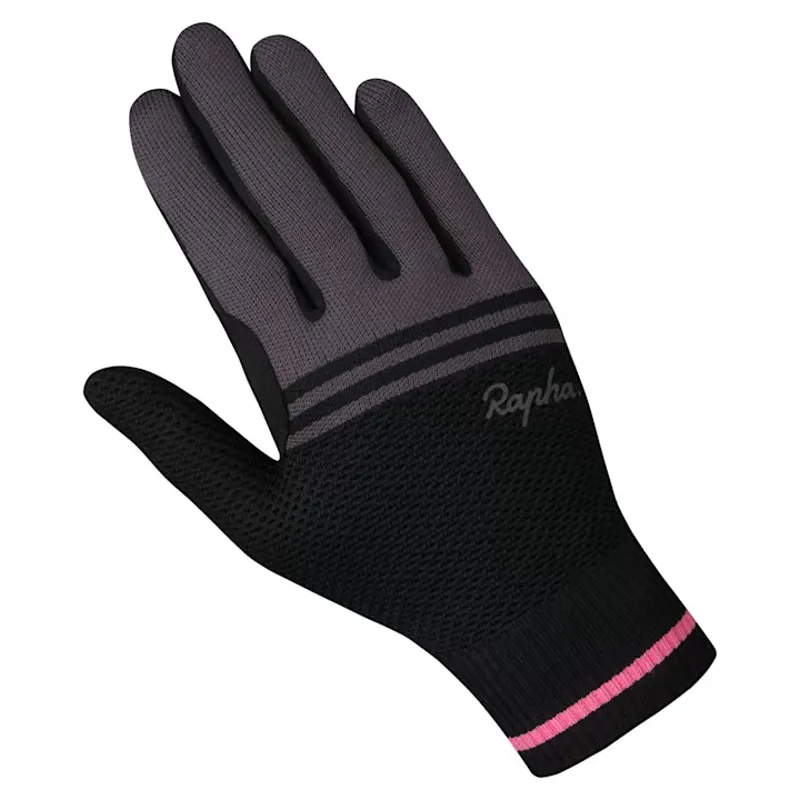 Rapha Merino Gloves in Black and Carbon Grey