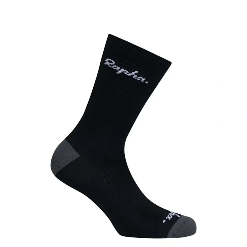 Rapha Logo Socks in Black and Dark Grey