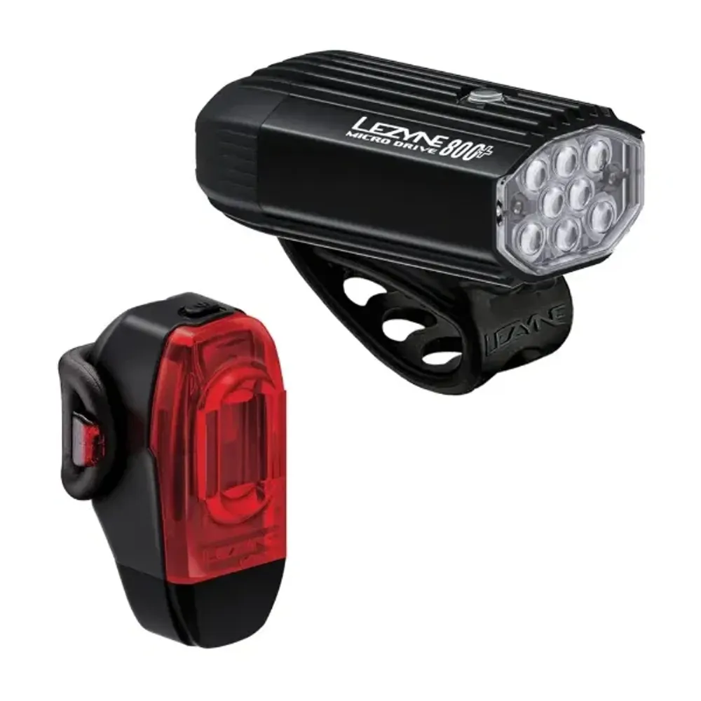 Team Cycles Lezyne Micro Drive 800+ and KTV Drive+ LED Bike Light Set | Interest FREE Finance & Online Refund Policy.