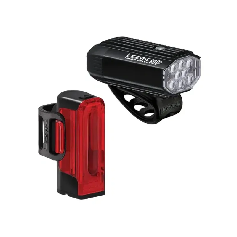 Lezyne Micro Drive 800+ and Strip Drive 300+ LED Bike Light Set