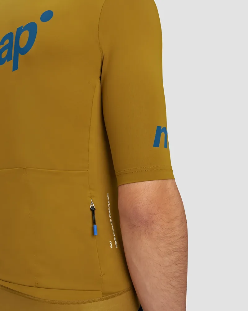 MAAP Training Short Sleeve Cycling Jersey in Olive Green-2