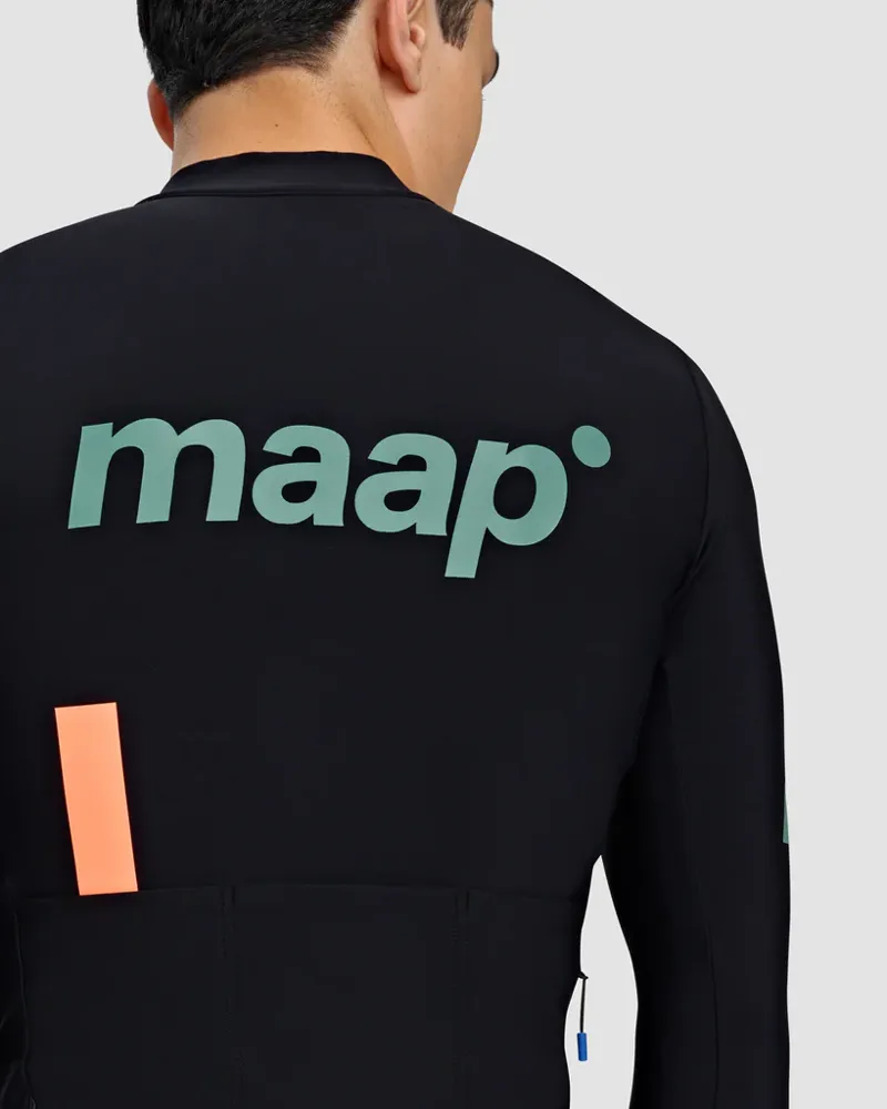 MAAP Training Thermal Long Sleeve Cycling Jersey in Black-4