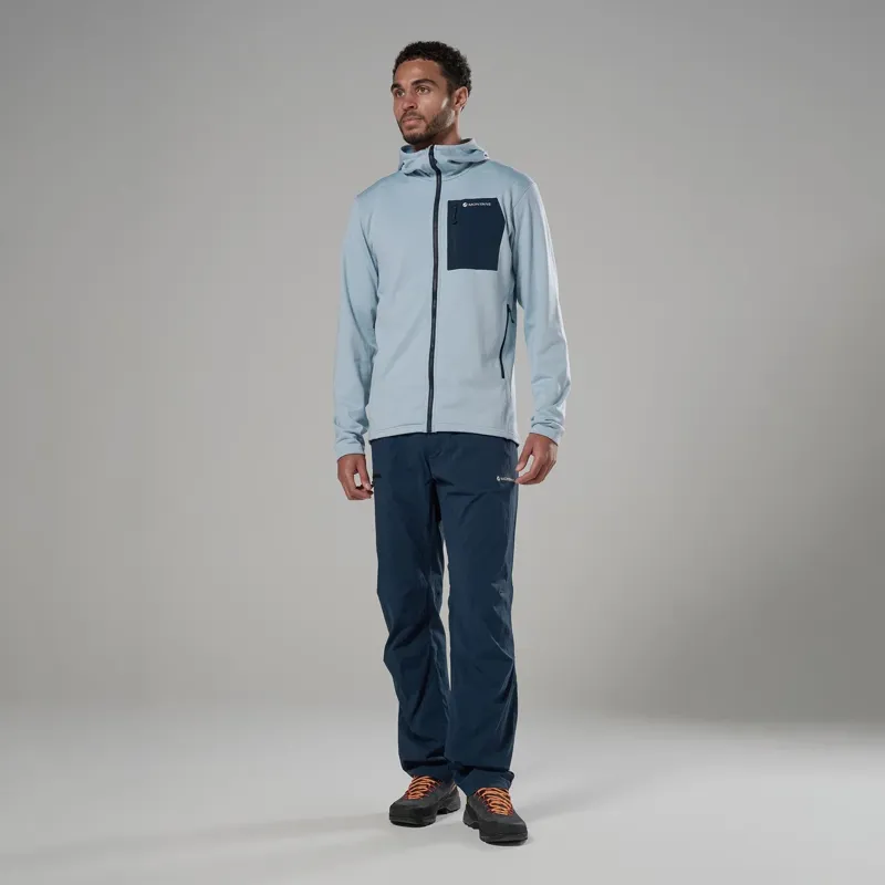 Montane Men's Protium CP Hooded Fleece Jacket in Frost Blue-1