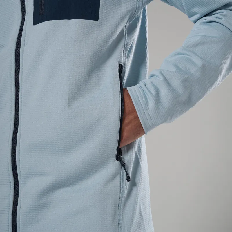 Montane Men's Protium CP Hooded Fleece Jacket in Frost Blue-3