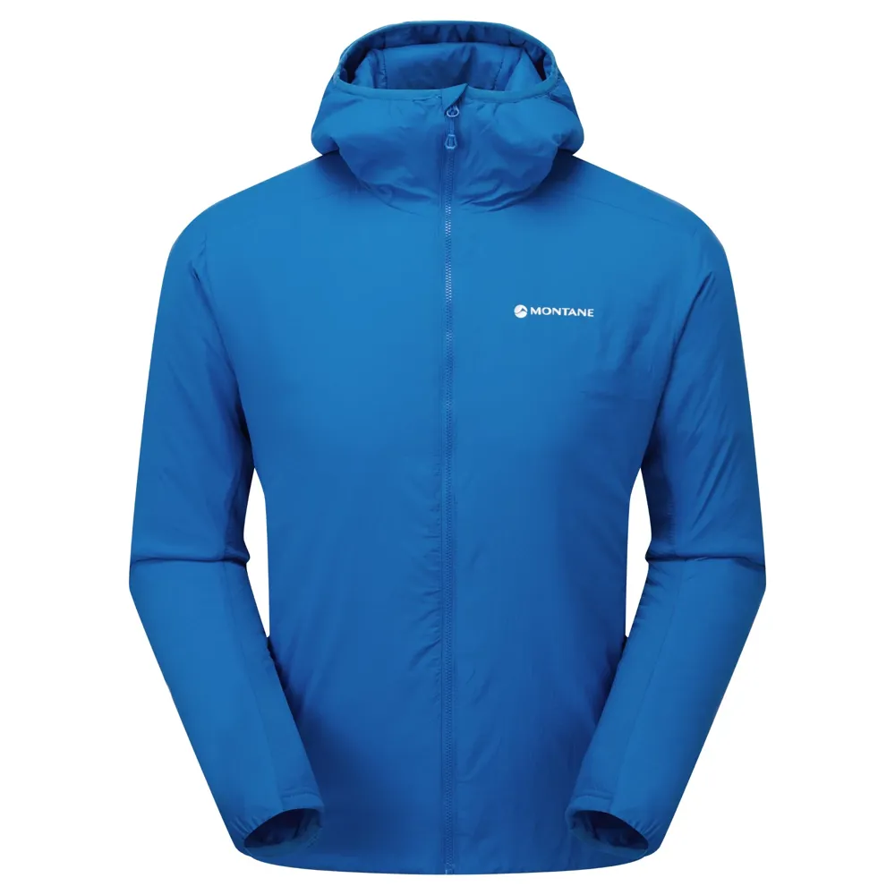 Team Cycles Montane Men's Sirocco Hooded Insulated Jacket in Neptune Blue | Interest FREE Finance & Online Refund Policy.