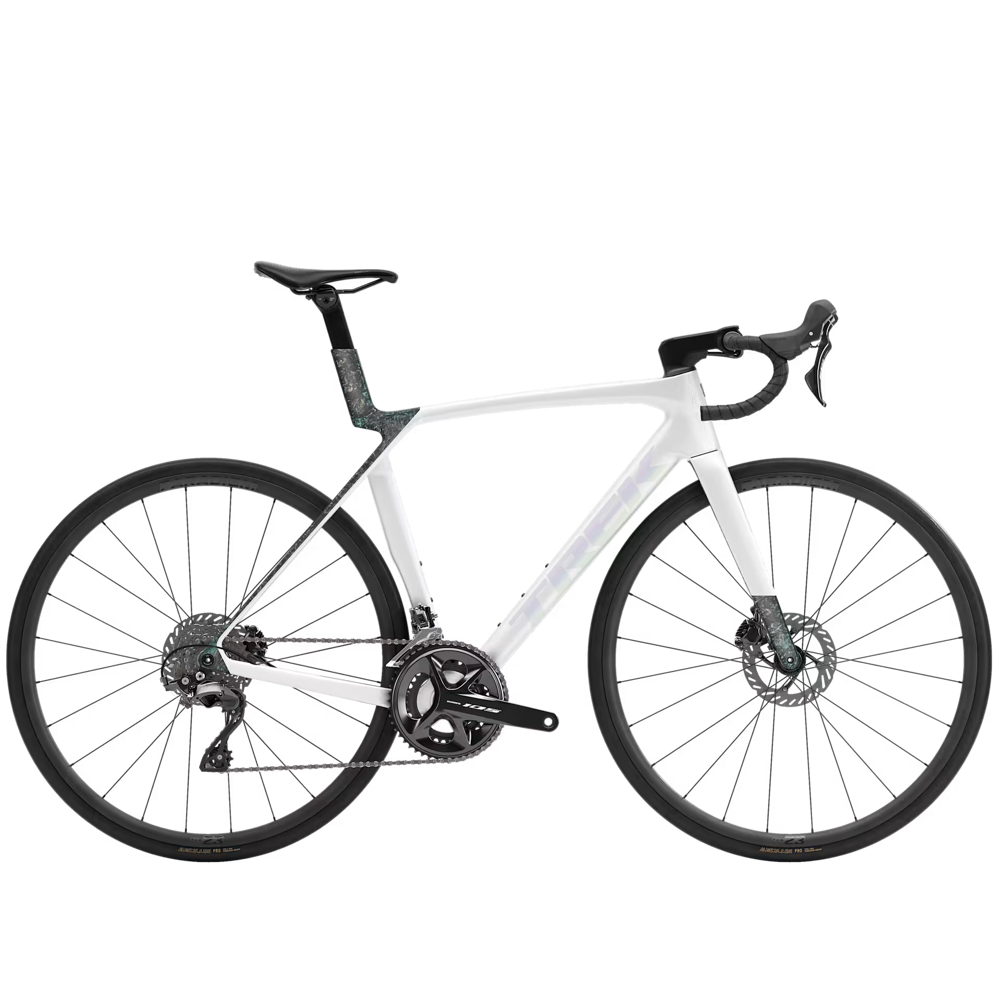 Team Cycles Trek TREK Madone SL 5 Gen 8 Road Bike in Gloss Crystal White and Matte Deep Smoke | Interest FREE Finance & Online Refund Policy.