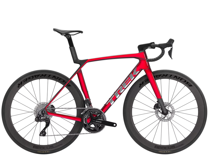 TREK Madone SL 6 Gen 8 Road Bike in Gloss Fury Red and Matte Deep Smoke