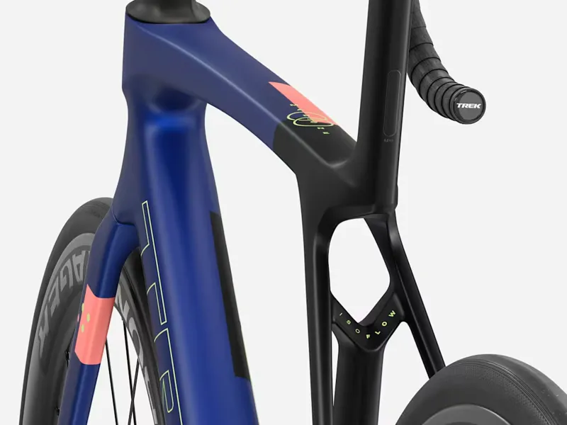 TREK Madone SL 6 Gen 8 Road Bike in Matte Cobalt Blue Trek Black and Living Coral-2