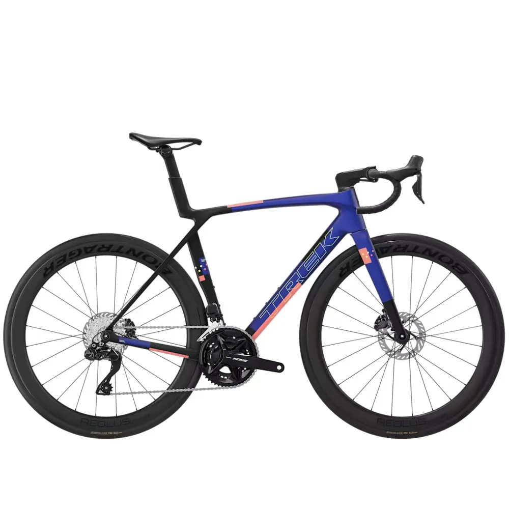 Team Cycles TREK Madone SL 6 Gen 8 Road Bike in Matte Cobalt Blue Trek Black and Living Coral | Interest FREE Finance & Online Refund Policy.