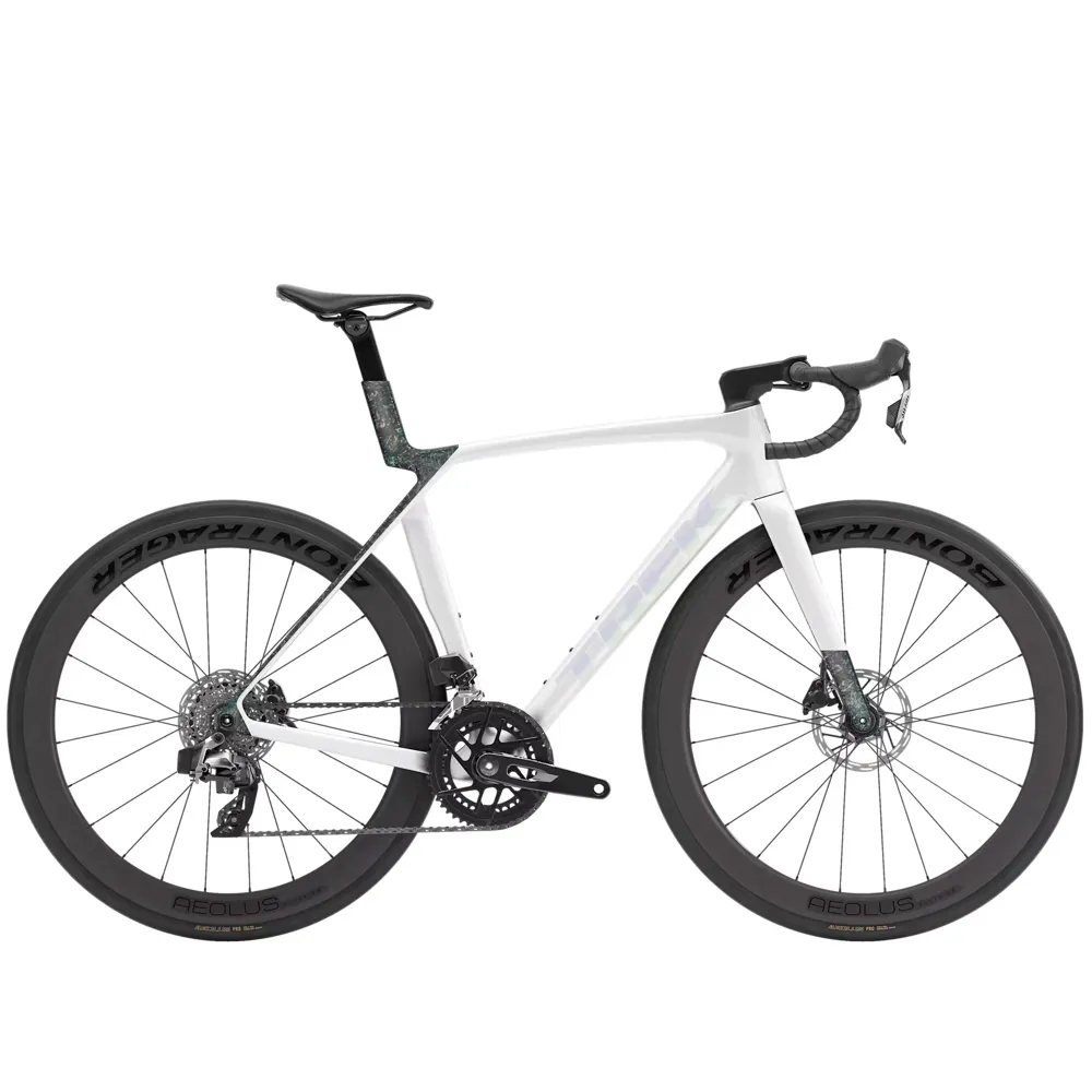 Team Cycles Trek TREK Madone SL 6 AXS Gen 8 Road Bike in Gloss Crystal White and Matte Deep Smoke | Interest FREE Finance & Online Refund Policy.
