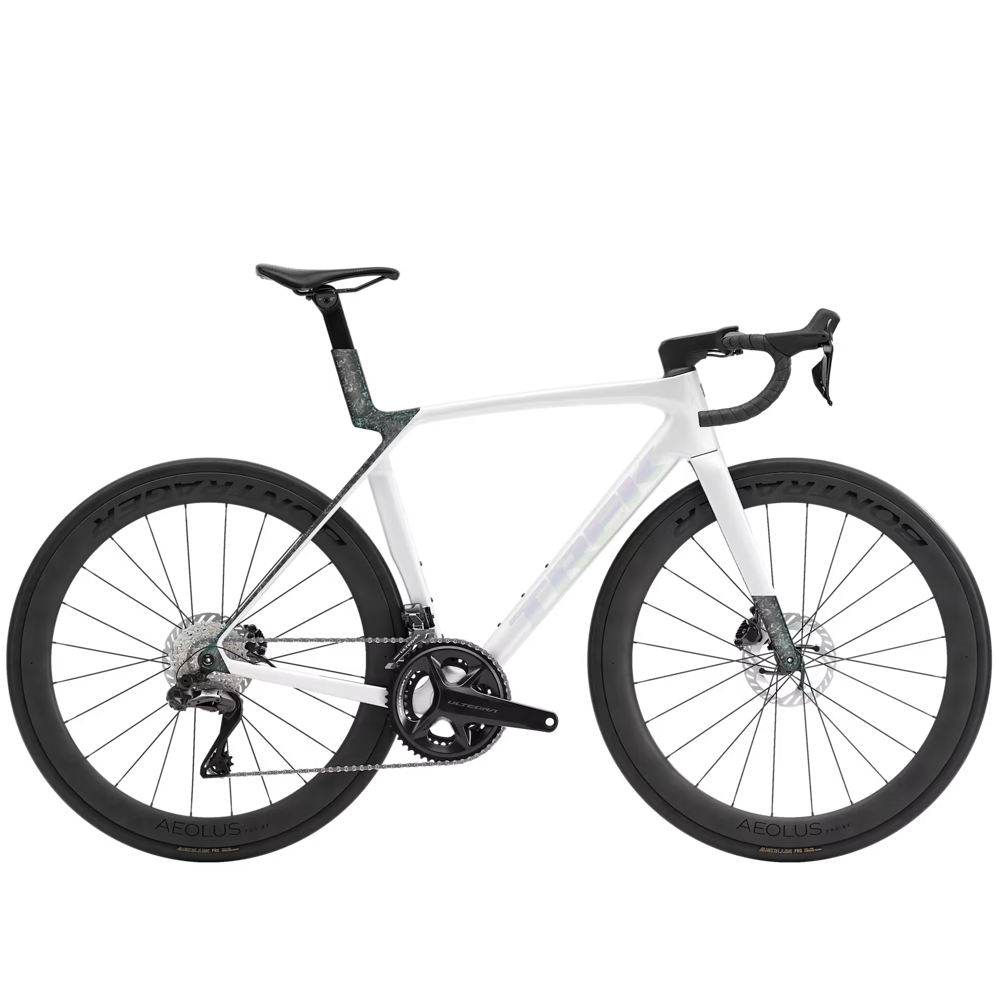 Team Cycles Trek TREK Madone SL 7 Gen 8 Road Bike in Gloss Crystal White and Matte Deep Smoke | Interest FREE Finance & Online Refund Policy.