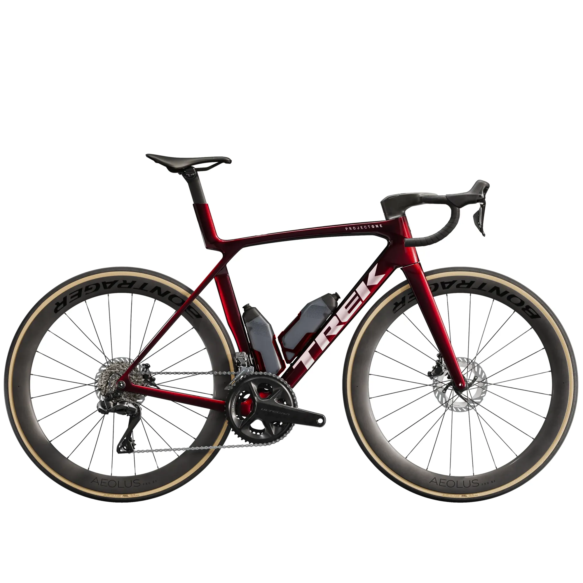 red trek bicycle FX Sport SL 4 Gear West while hiding the cables and hoses away from the elements for faff Trek Red Mountain Bike -
