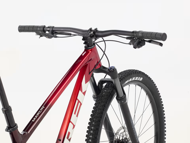 TREK Marlin 7 Gen 3 Hardtail Mountain Bike in Fury Red and Lithium Grey Fade-1