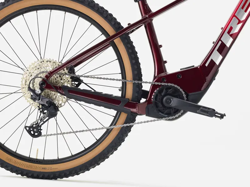 TREK Marlin + 8 Electric Mountain Bike in Fury Red and Lithium Fade-4