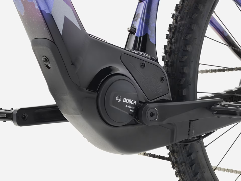 TREK Marlin+ 8 Electric Mountain Bike in Purple Flip and Black Fade-3