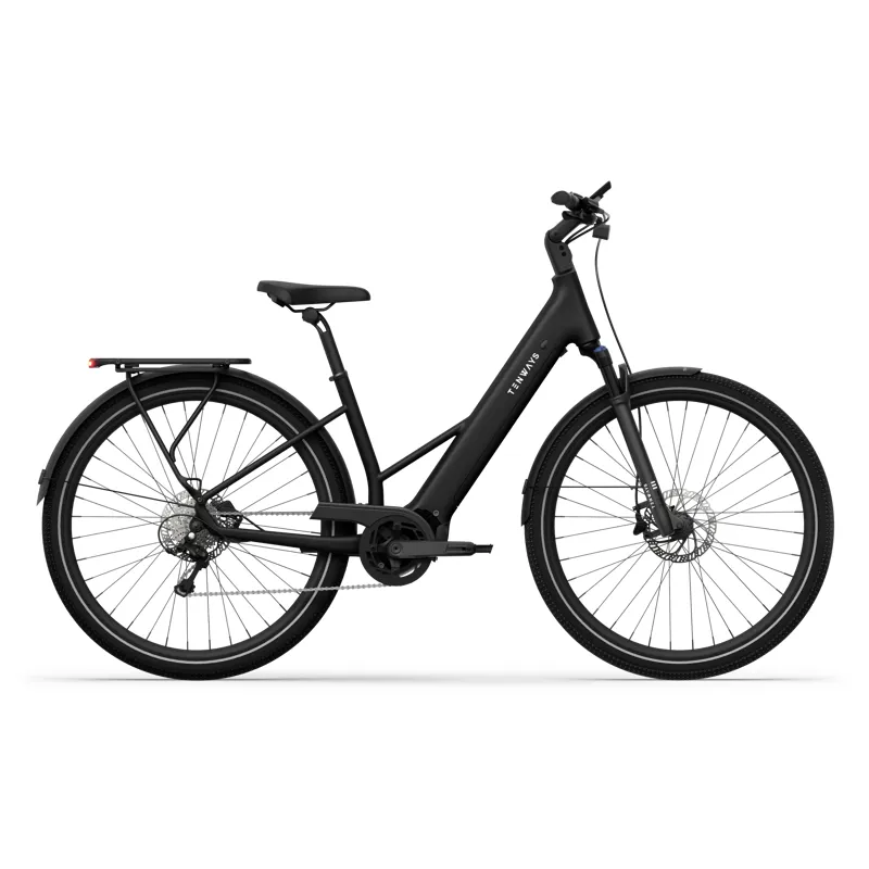 Tenways AGO AIR 560Wh Electric Hybrid Bike in Midnight Black