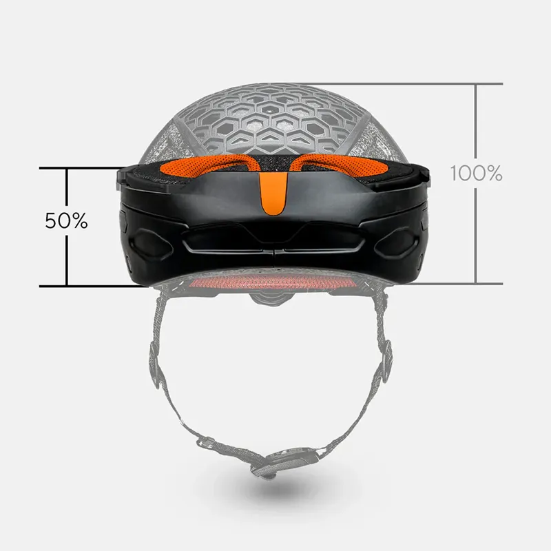 Newlane Flip Clip Folding Bike Helmet in Orange-1