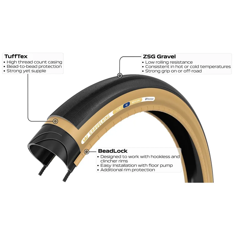 Panaracer GravelKing Slick TLR Gravel Tyre - 650b-2