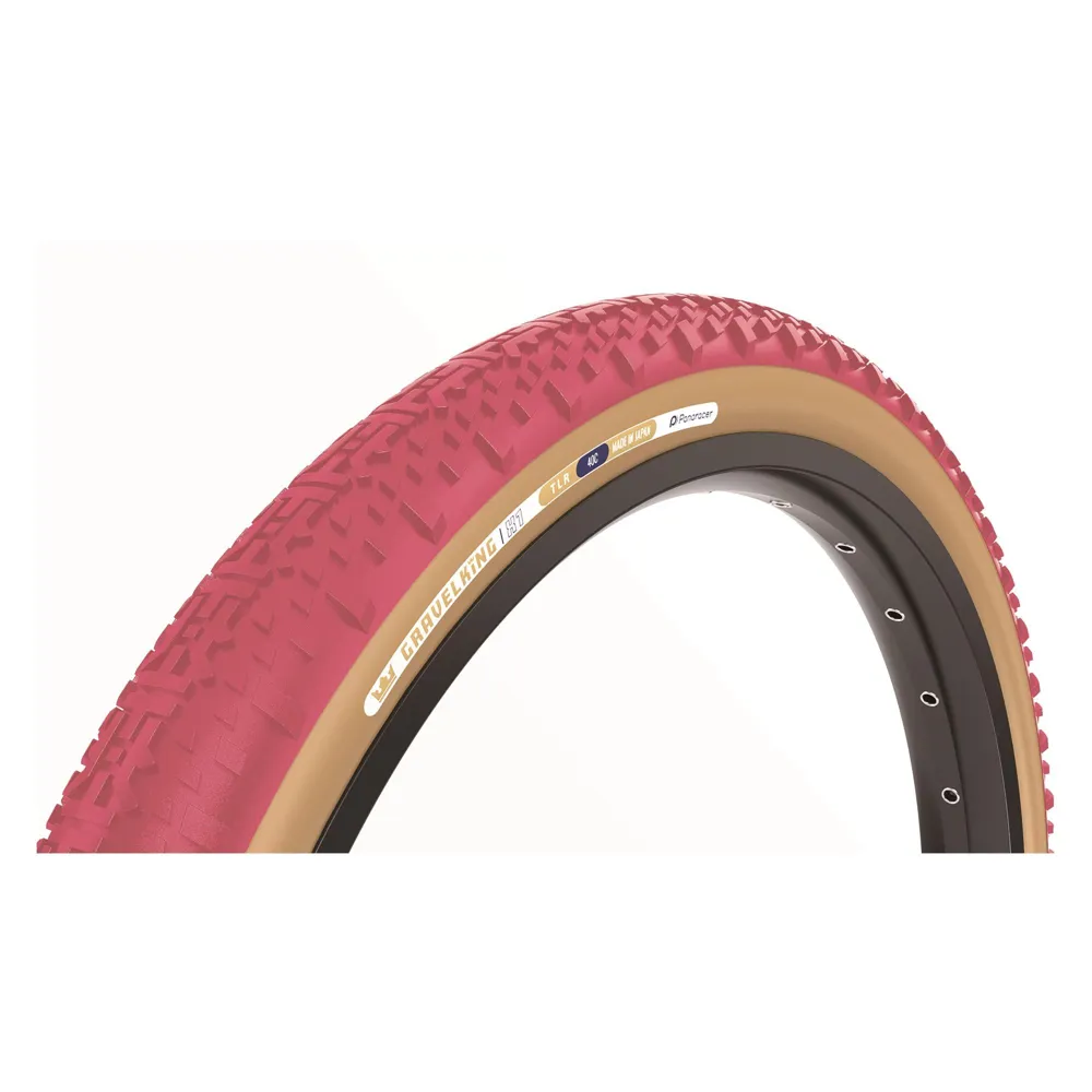 Team Cycles Panaracer GravelKing X1 Colour Edition 2025 TLR Gravel Tyre in Cranberry and Brown - 700c | Interest FREE Finance & Online Refund Policy.