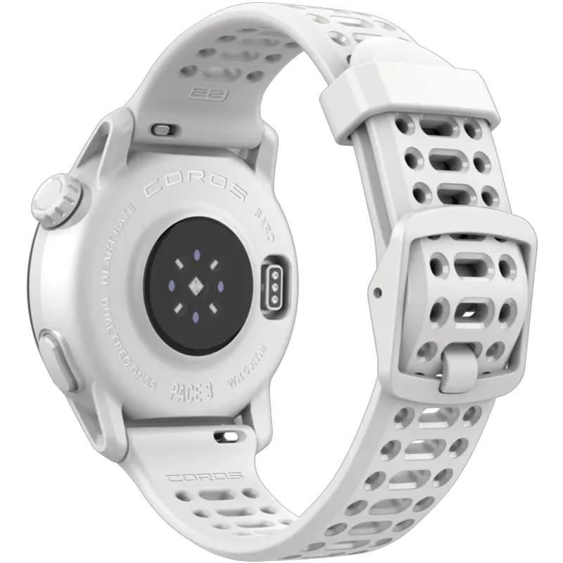 COROS PACE 3 Premium GPS Sport Watch in White with Silicone Band-3