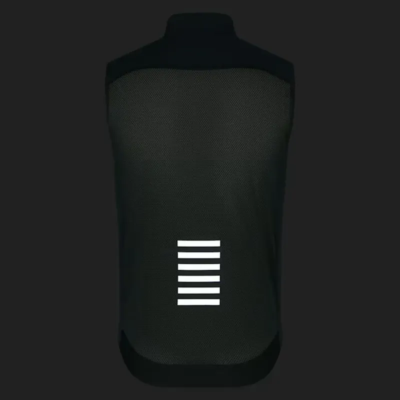 Rapha Mens Pro Team Gilet II in Onyx and Silver Reflective