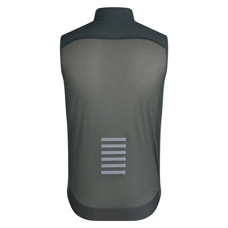 Rapha Mens Pro Team Gilet II in Onyx and Silver Reflective
