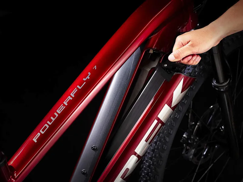 TREK Powerfly 7 625Wh Gen 4 Electric Mountain Bike in Crimson Red and Lithium Grey-1