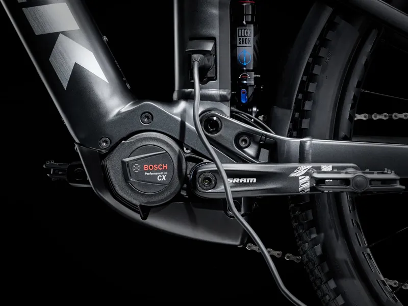 TREK Powerfly FS 9 Equipped 625Wh Gen 3 Full Suspension Electric Mountain Bike in Lithium Grey Black-1