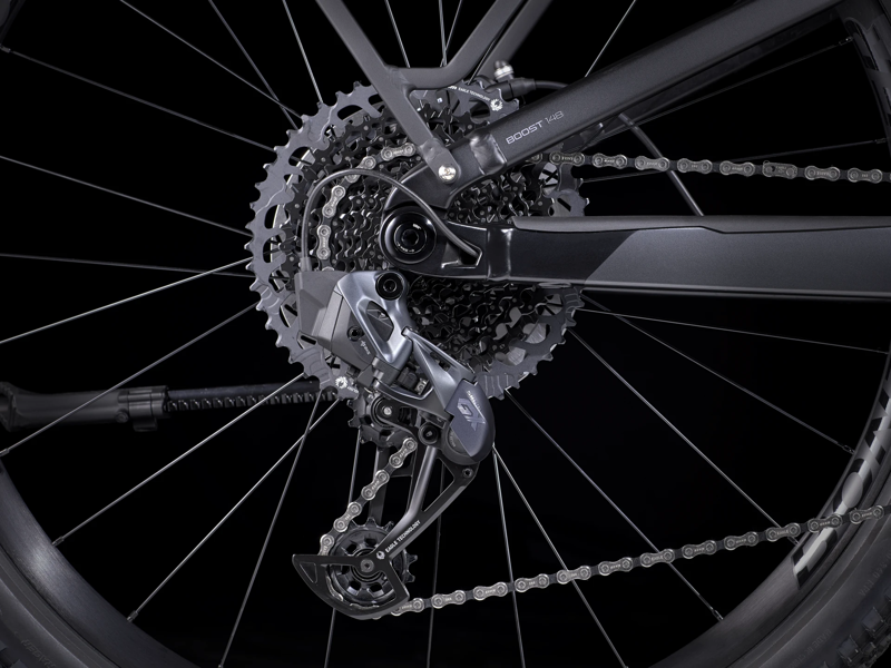 TREK Powerfly FS 9 Equipped 625Wh Gen 3 Full Suspension Electric Mountain Bike in Lithium Grey Black-5