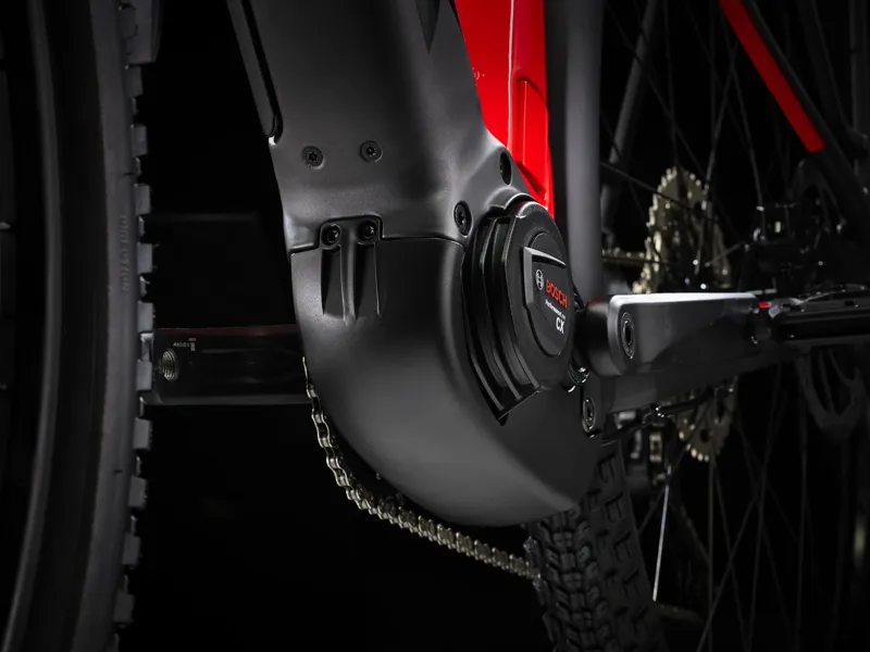 TREK Powerfly Sport 4 Equipped 500Wh Gen 3 Electric Mountain Bike in Matte Black and Gloss Red-6