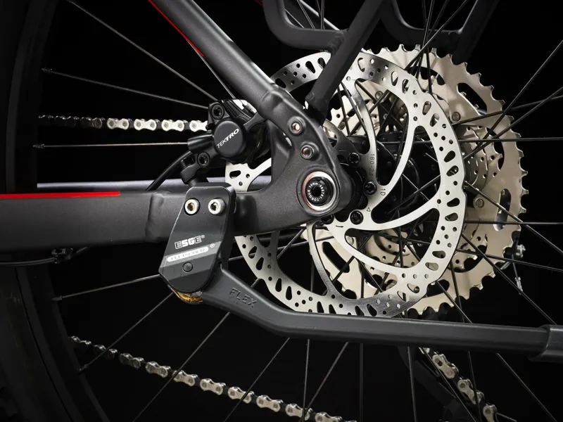 TREK Powerfly Sport 4 Equipped 500Wh Gen 3 Electric Mountain Bike in Matte Black and Gloss Red-8